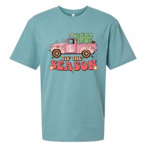 Tis The Season Retro Truck Christmas Sueded Cloud Jersey T-Shirt