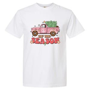 Tis The Season Retro Truck Christmas Garment-Dyed Heavyweight T-Shirt