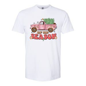 Tis The Season Retro Truck Christmas Softstyle CVC T-Shirt