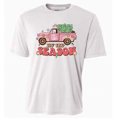 Tis The Season Retro Truck Christmas Cooling Performance Crew T-Shirt