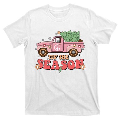 Tis The Season Retro Truck Christmas T-Shirt