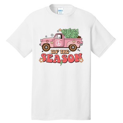 Tis The Season Retro Truck Christmas Tall T-Shirt