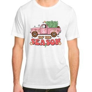 Tis The Season Retro Truck Christmas Adult ChromaSoft Performance T-Shirt