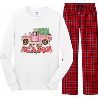 Tis The Season Retro Truck Christmas Long Sleeve Pajama Set