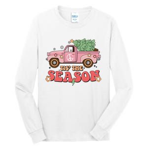 Tis The Season Retro Truck Christmas Tall Long Sleeve T-Shirt