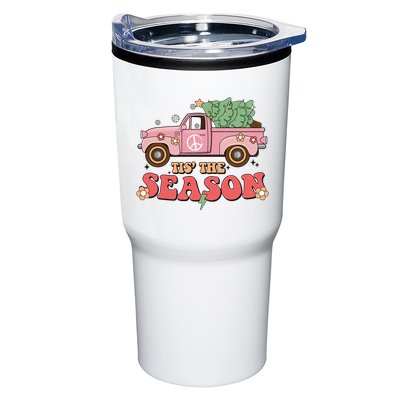 Tis The Season Retro Truck Christmas Tumbler