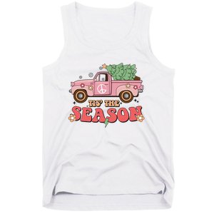 Tis The Season Retro Truck Christmas Tank Top