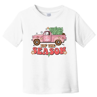 Tis The Season Retro Truck Christmas Toddler T-Shirt