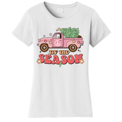 Tis The Season Retro Truck Christmas Women's T-Shirt