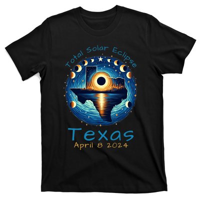 Texas Total Solar Eclipse April 8 2024 Texas Solar Eclipse T-Shirt