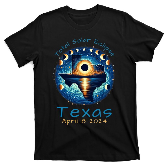 Texas Total Solar Eclipse April 8 2024 Texas Solar Eclipse T-Shirt