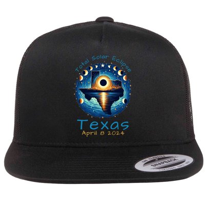 Texas Total Solar Eclipse April 8 2024 Texas Solar Eclipse Flat Bill Trucker Hat