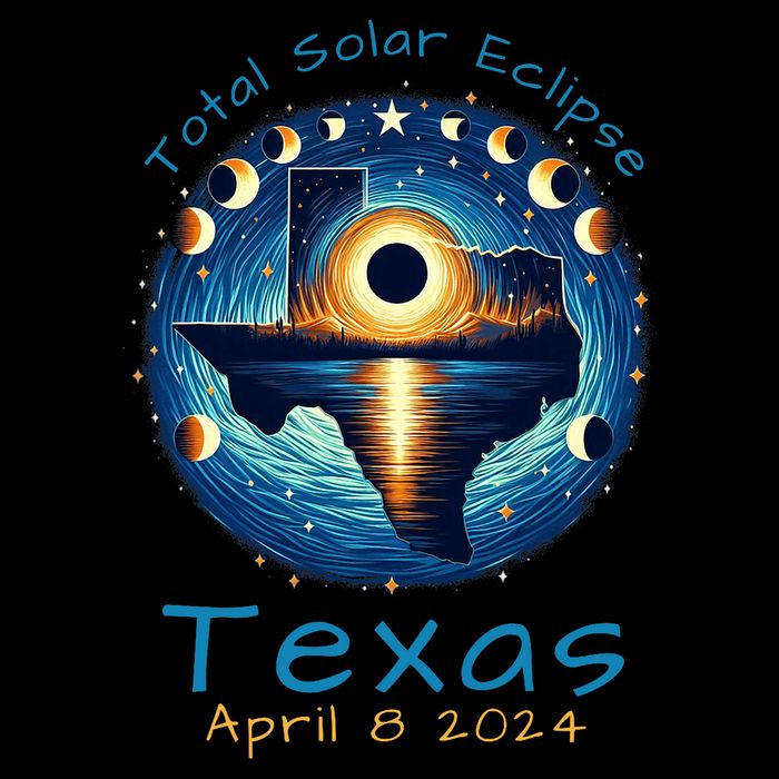 Texas Total Solar Eclipse April 8 2024 Texas Solar Eclipse Tote Bag