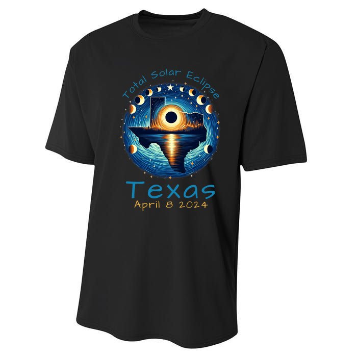 Texas Total Solar Eclipse April 8 2024 Texas Solar Eclipse Performance Sprint T-Shirt