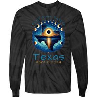 Texas Total Solar Eclipse April 8 2024 Texas Solar Eclipse Tie-Dye Long Sleeve Shirt