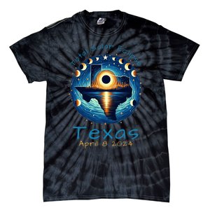 Texas Total Solar Eclipse April 8 2024 Texas Solar Eclipse Tie-Dye T-Shirt