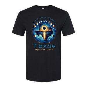 Texas Total Solar Eclipse April 8 2024 Texas Solar Eclipse Softstyle CVC T-Shirt