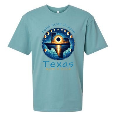 Texas Total Solar Eclipse April 8 2024 Texas Solar Eclipse Sueded Cloud Jersey T-Shirt