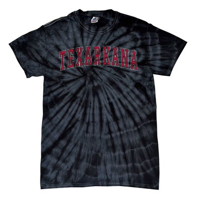 Texarkana Texas Souvenir Sport College Style Red Text Tie-Dye T-Shirt