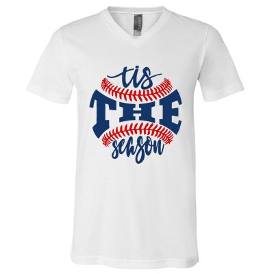 Tis The Season Baseball Softball Lovers V-Neck T-Shirt