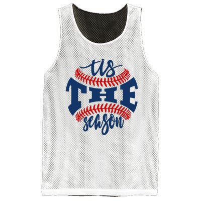 Tis The Season Baseball Softball Lovers Mesh Reversible Basketball Jersey Tank