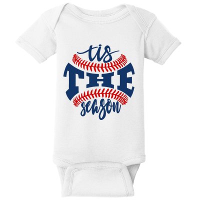 Tis The Season Baseball Softball Lovers Baby Bodysuit