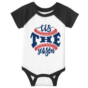 Tis The Season Baseball Softball Lovers Infant Baby Jersey Bodysuit