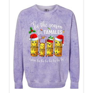 Tis The Season For Tamales Colorblast Crewneck Sweatshirt