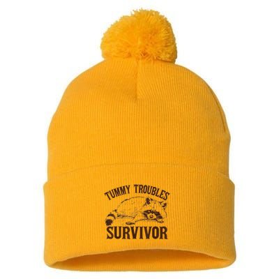 Tummy Troubles Survivor Pom Pom 12in Knit Beanie
