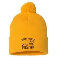 Tummy Troubles Survivor Pom Pom 12in Knit Beanie