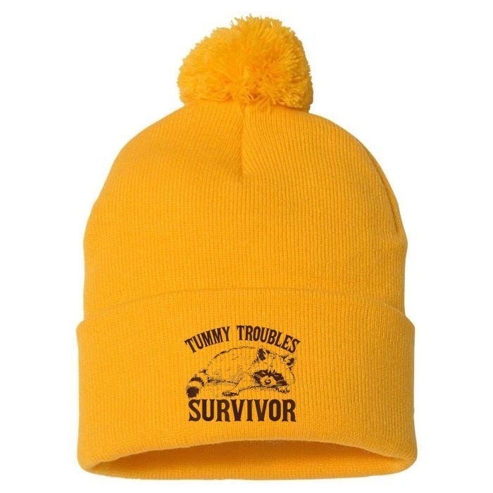 Tummy Troubles Survivor Pom Pom 12in Knit Beanie