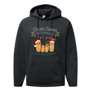 Tis The Season For Tamales Mexican Christmas Performance Fleece Hoodie