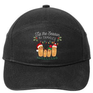 Tis The Season For Tamales Mexican Christmas 7-Panel Snapback Hat