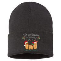 Tis The Season For Tamales Mexican Christmas Sustainable Knit Beanie