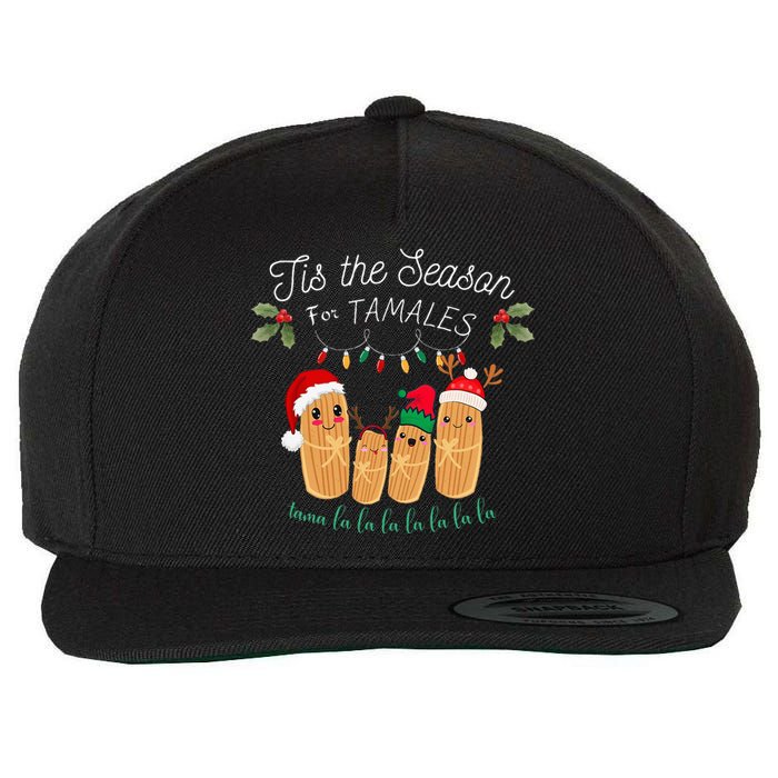 Tis The Season For Tamales Mexican Christmas Wool Snapback Cap