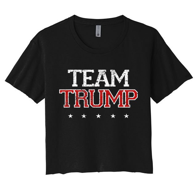 Team Trump Shirts Maga Trump Support Republican Women's Crop Top Tee