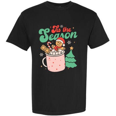 Tis The Season Christmas Hot Cocoa Gingerbread Cookie Pajama Garment-Dyed Heavyweight T-Shirt