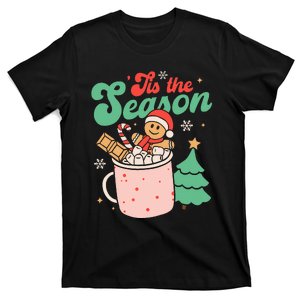 Tis The Season Christmas Hot Cocoa Gingerbread Cookie Pajama T-Shirt