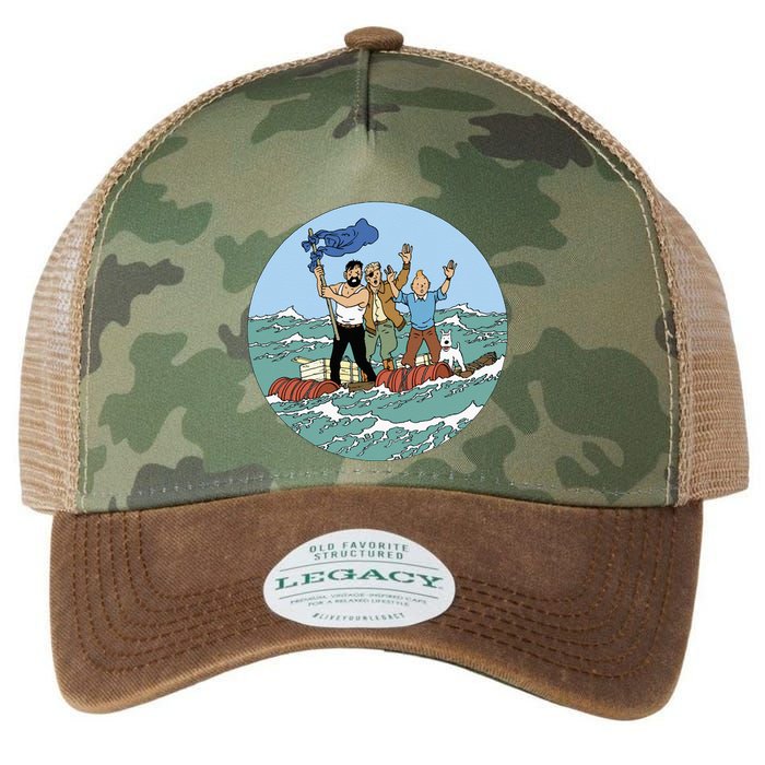 Tin Tin Sea Adventure With Captain Haddock Legacy Tie Dye Trucker Hat