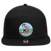 Tin Tin Sea Adventure With Captain Haddock 7 Panel Mesh Trucker Snapback Hat