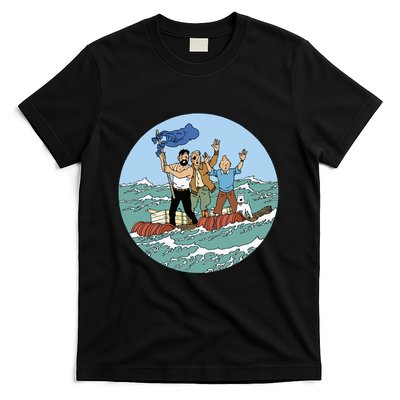 Tin Tin Sea Adventure With Captain Haddock T-Shirt
