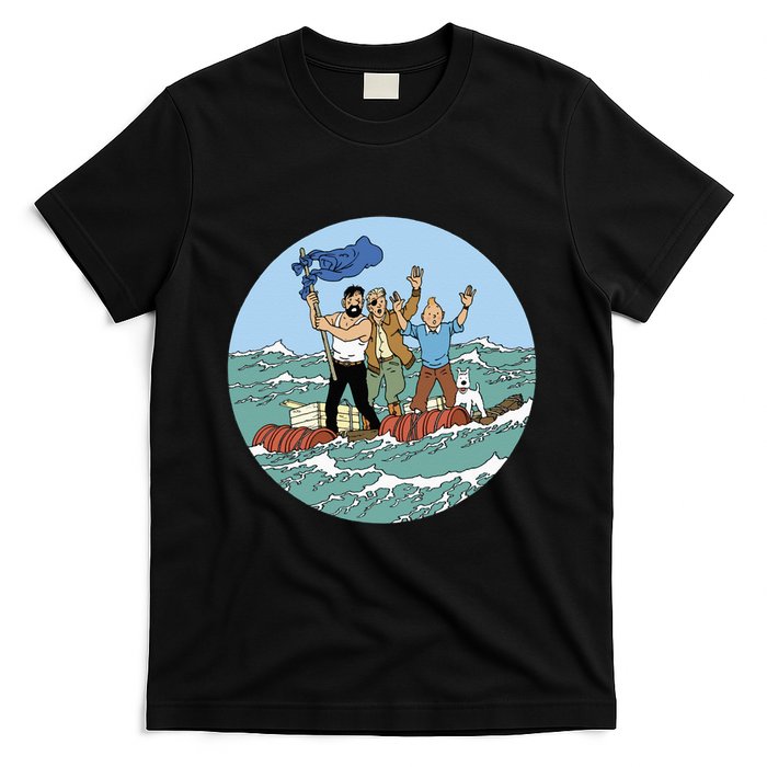 Tin Tin Sea Adventure With Captain Haddock T-Shirt