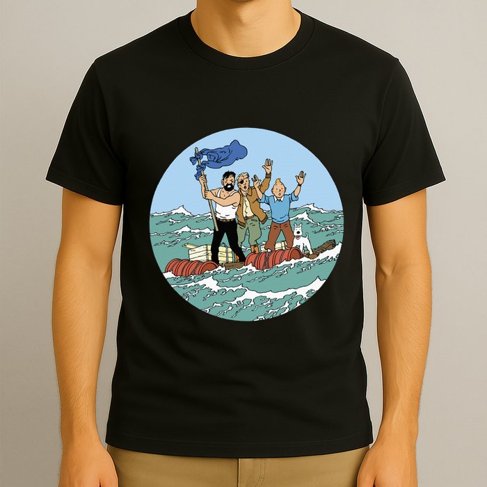 Tin Tin Sea Adventure With Captain Haddock T-Shirt