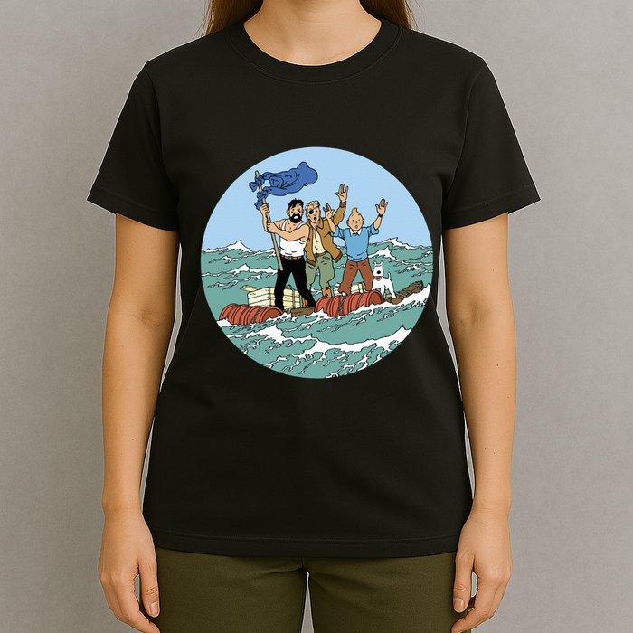 Tin Tin Sea Adventure With Captain Haddock T-Shirt