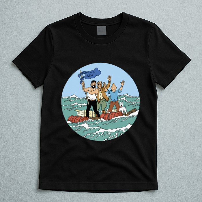 Tin Tin Sea Adventure With Captain Haddock T-Shirt