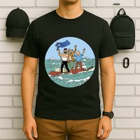 Tin Tin Sea Adventure With Captain Haddock T-Shirt