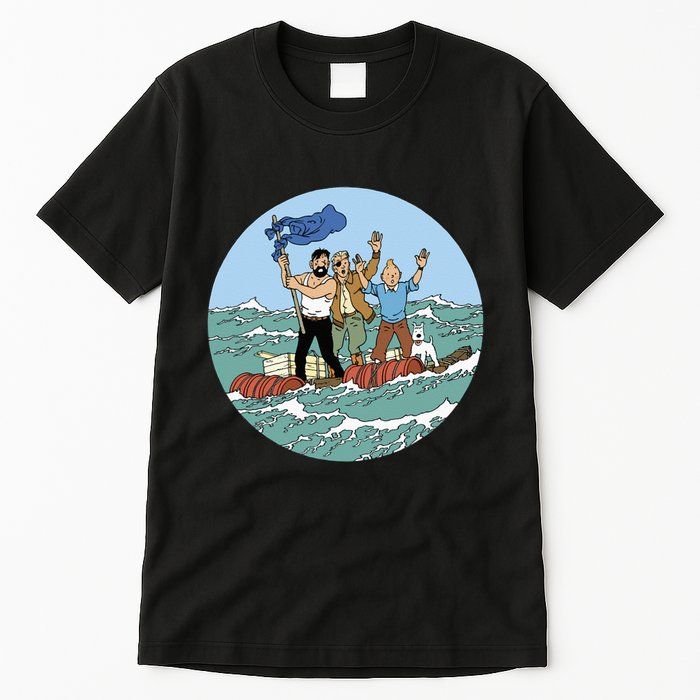 Tin Tin Sea Adventure With Captain Haddock Tall T-Shirt