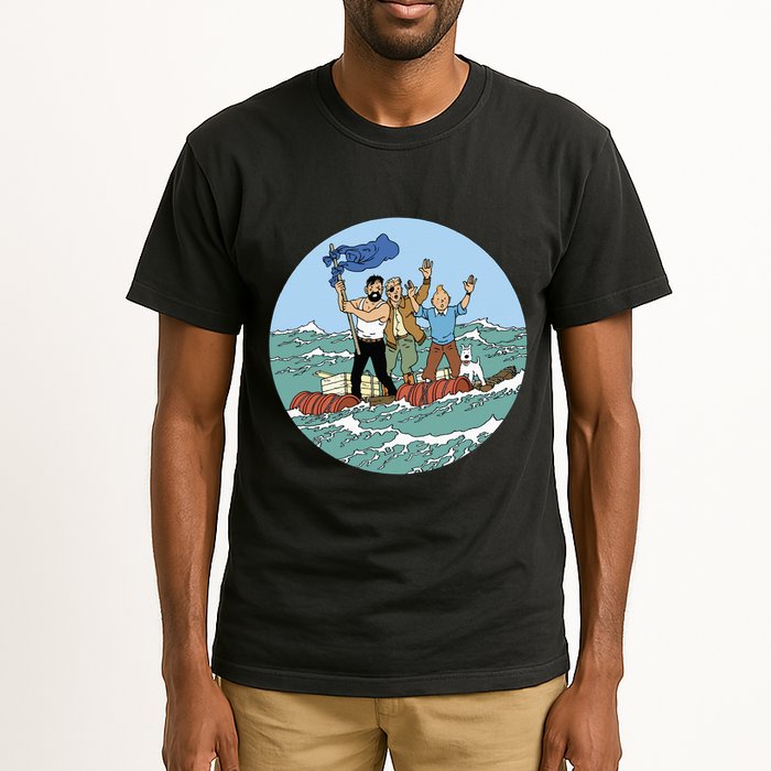 Tin Tin Sea Adventure With Captain Haddock Tall T-Shirt