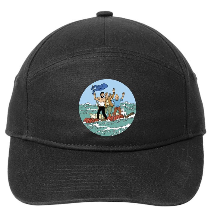 Tin Tin Sea Adventure With Captain Haddock 7-Panel Snapback Hat