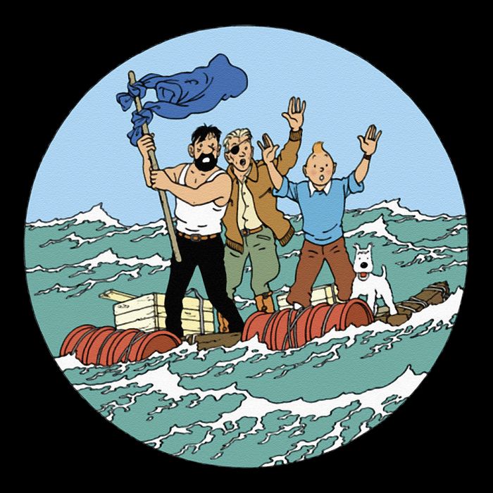 Tin Tin Sea Adventure With Captain Haddock Bucket Hat